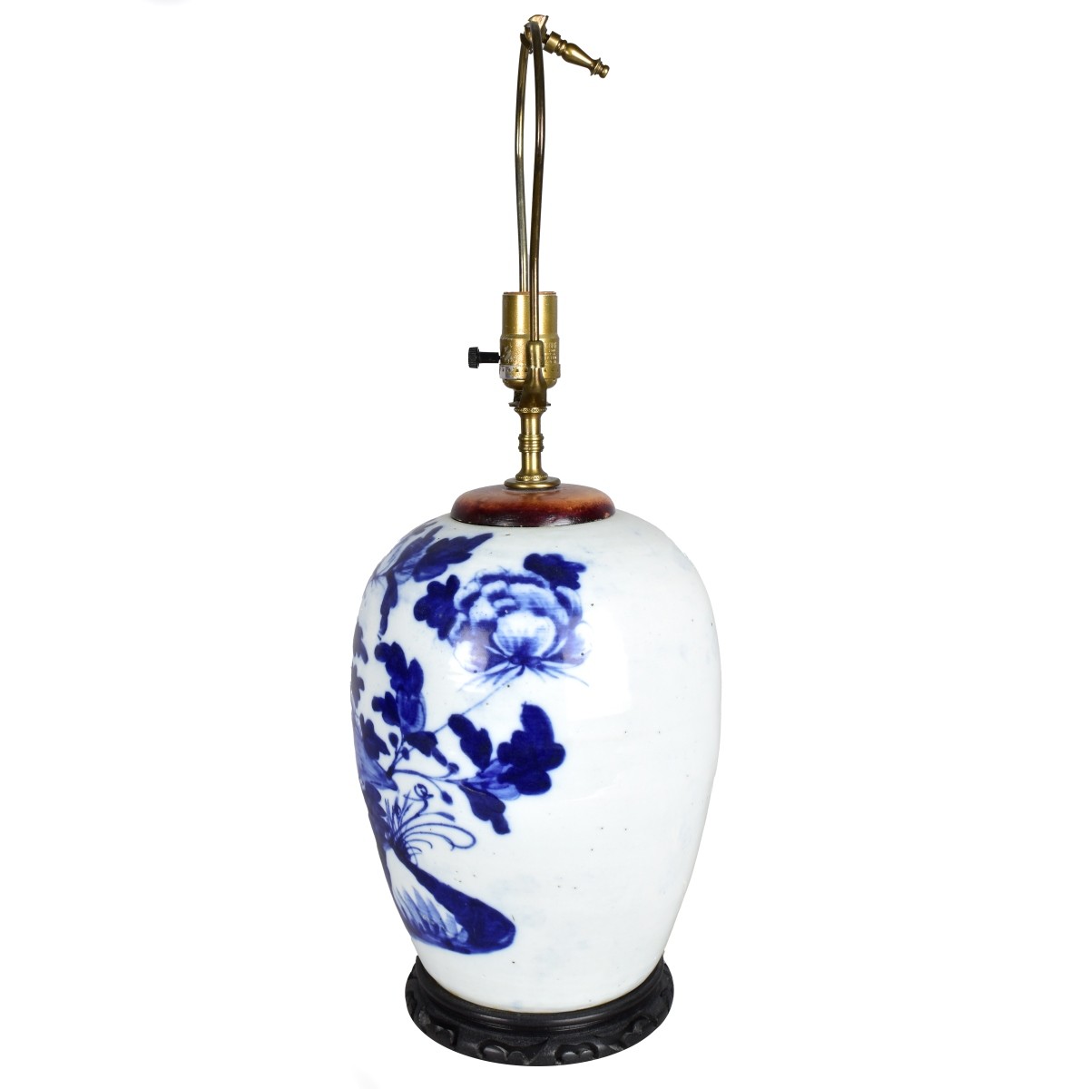 Large Chinese Blue and White Lamp