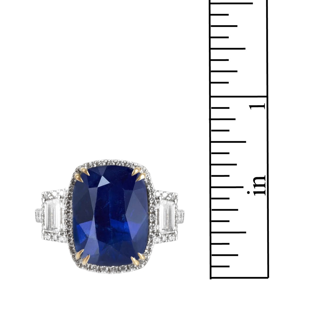 Sapphire, Diamond and 18K Ring