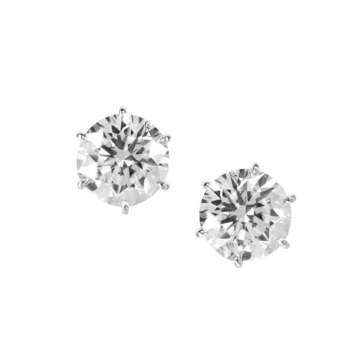 GIA 10.03ct TW Diamond Ear Studs