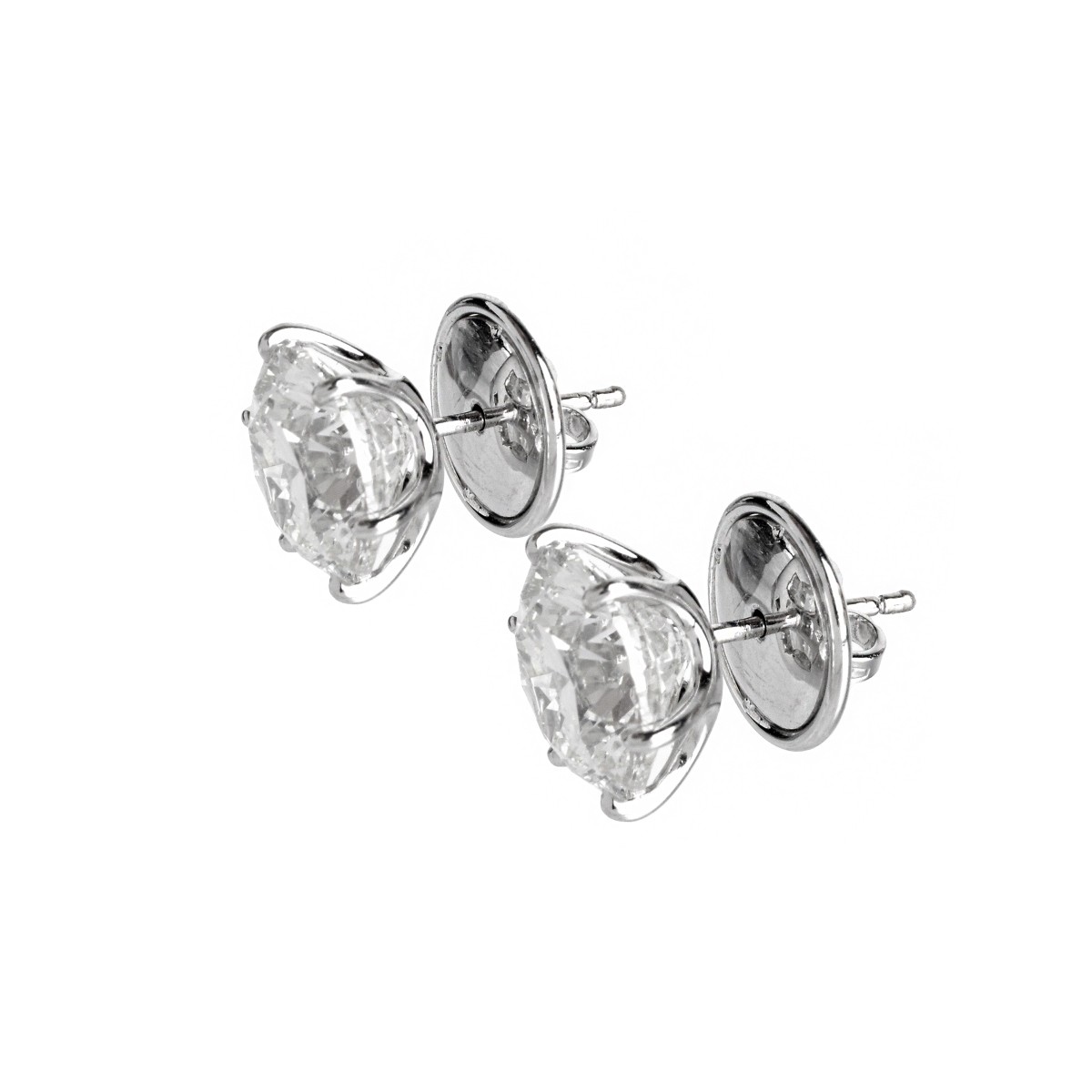 GIA 10.03ct TW Diamond Ear Studs