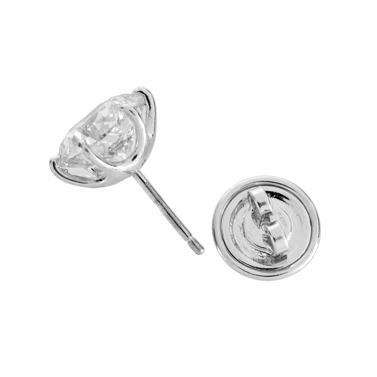 GIA 10.03ct TW Diamond Ear Studs