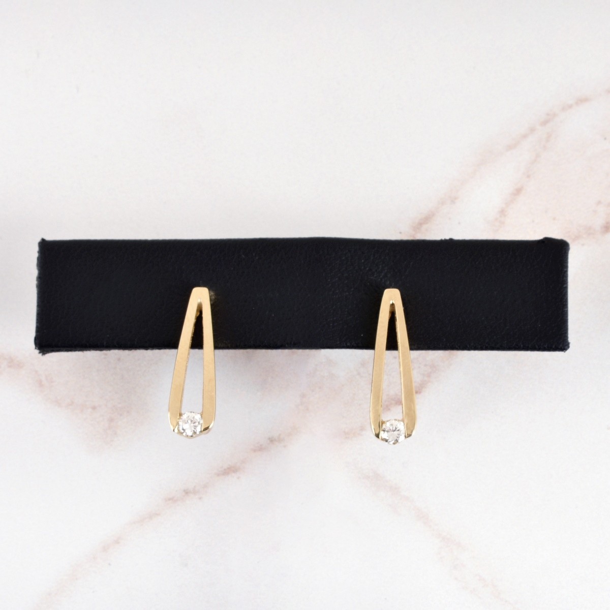 Diamond and 14K Earrings