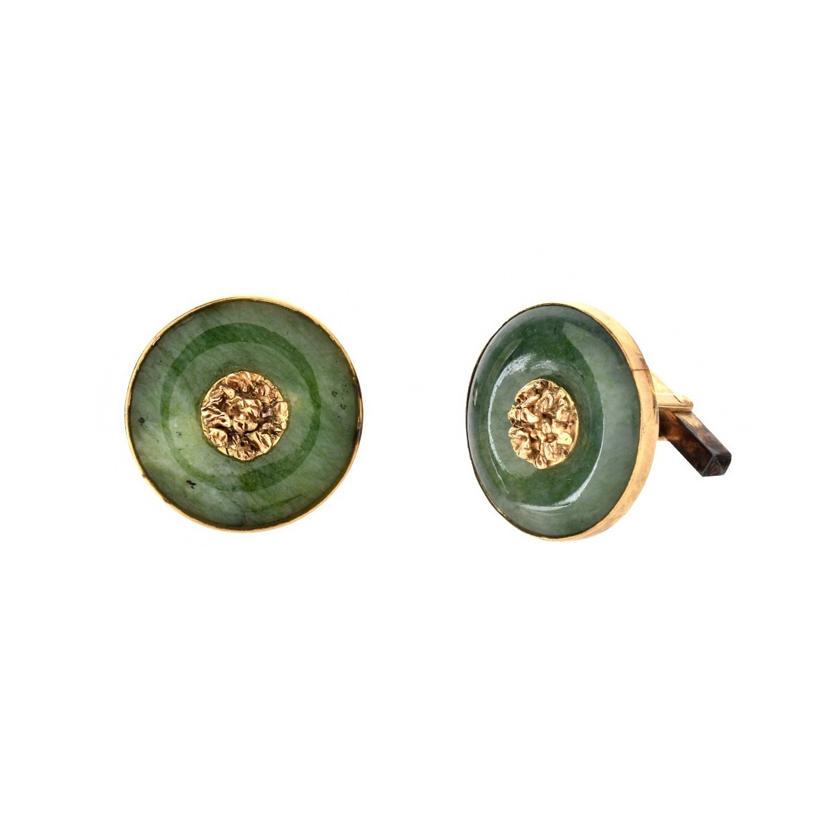 Jadeite and 14K Cufflinks