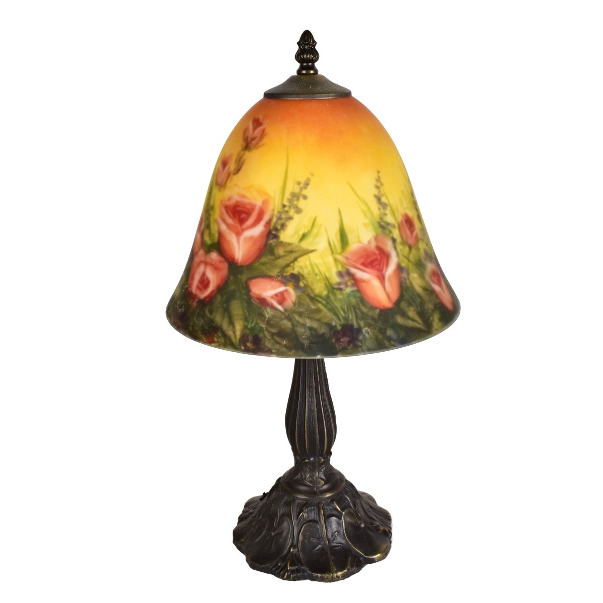 Vintage Reverse Painted Lamp