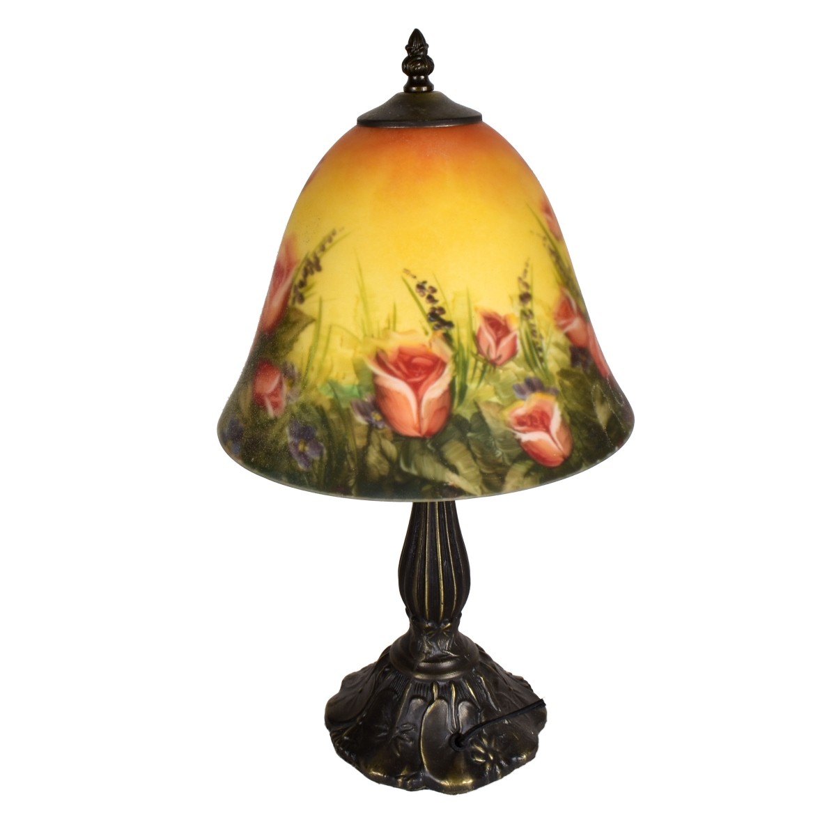 Vintage Reverse Painted Lamp