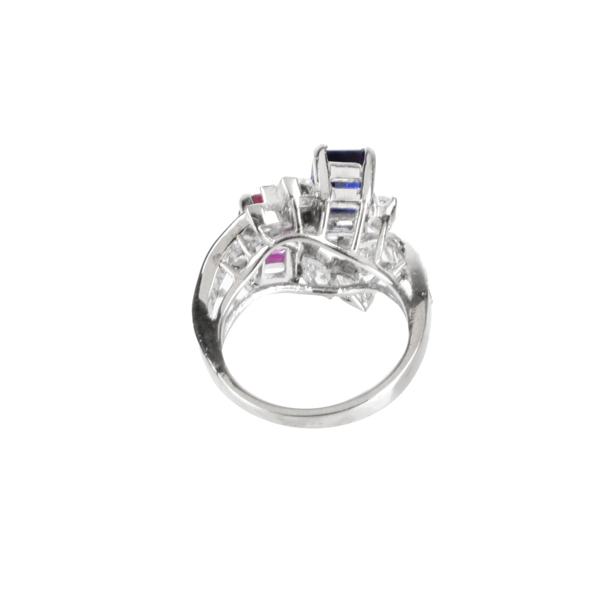 Diamond, Ruby, Sapphire and 14K Ring