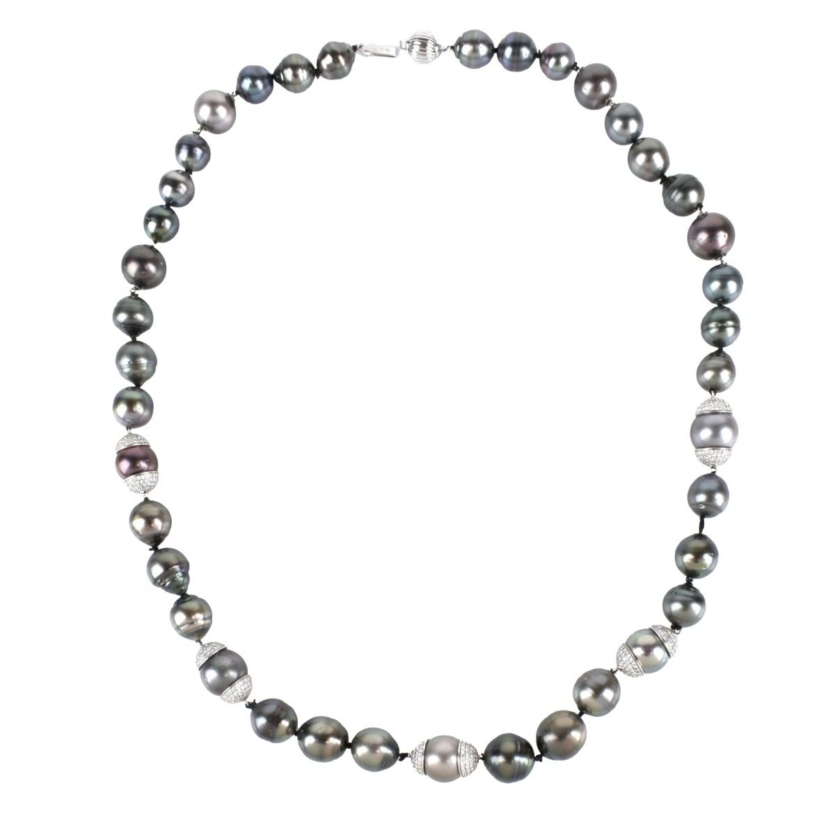 Pearl, Diamond and 18K Necklace