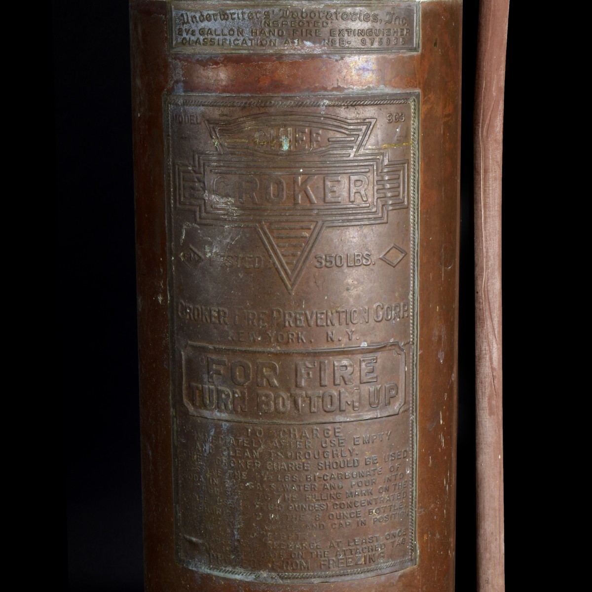 Antique Chief Croker Fire Extinguisher