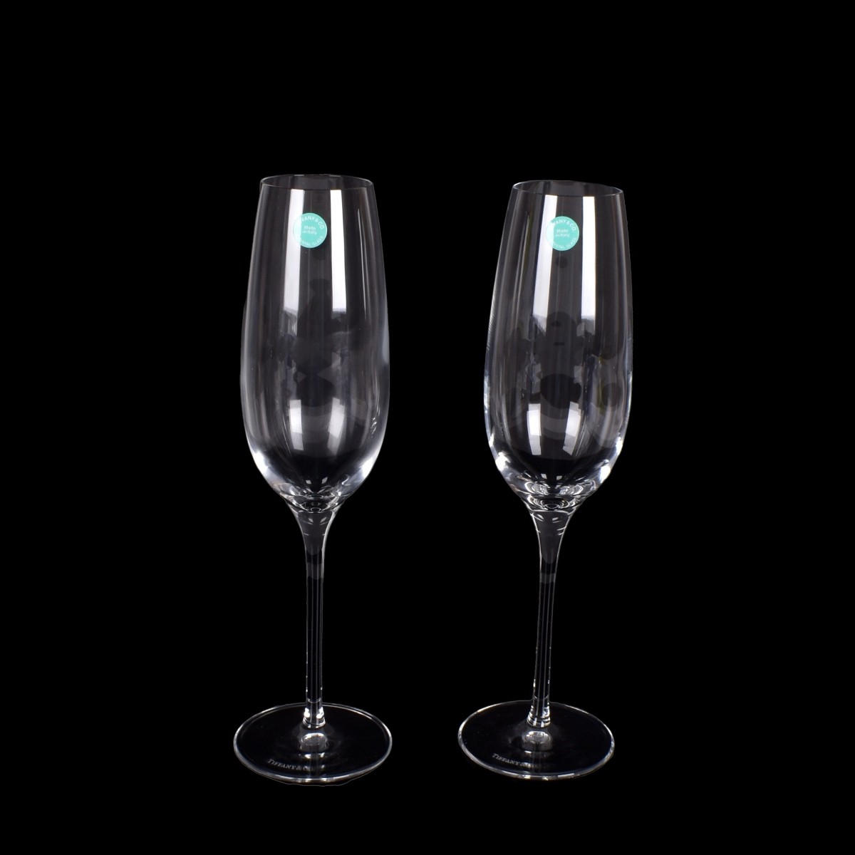 Pair of Tiffany & Co Champagne Flutes