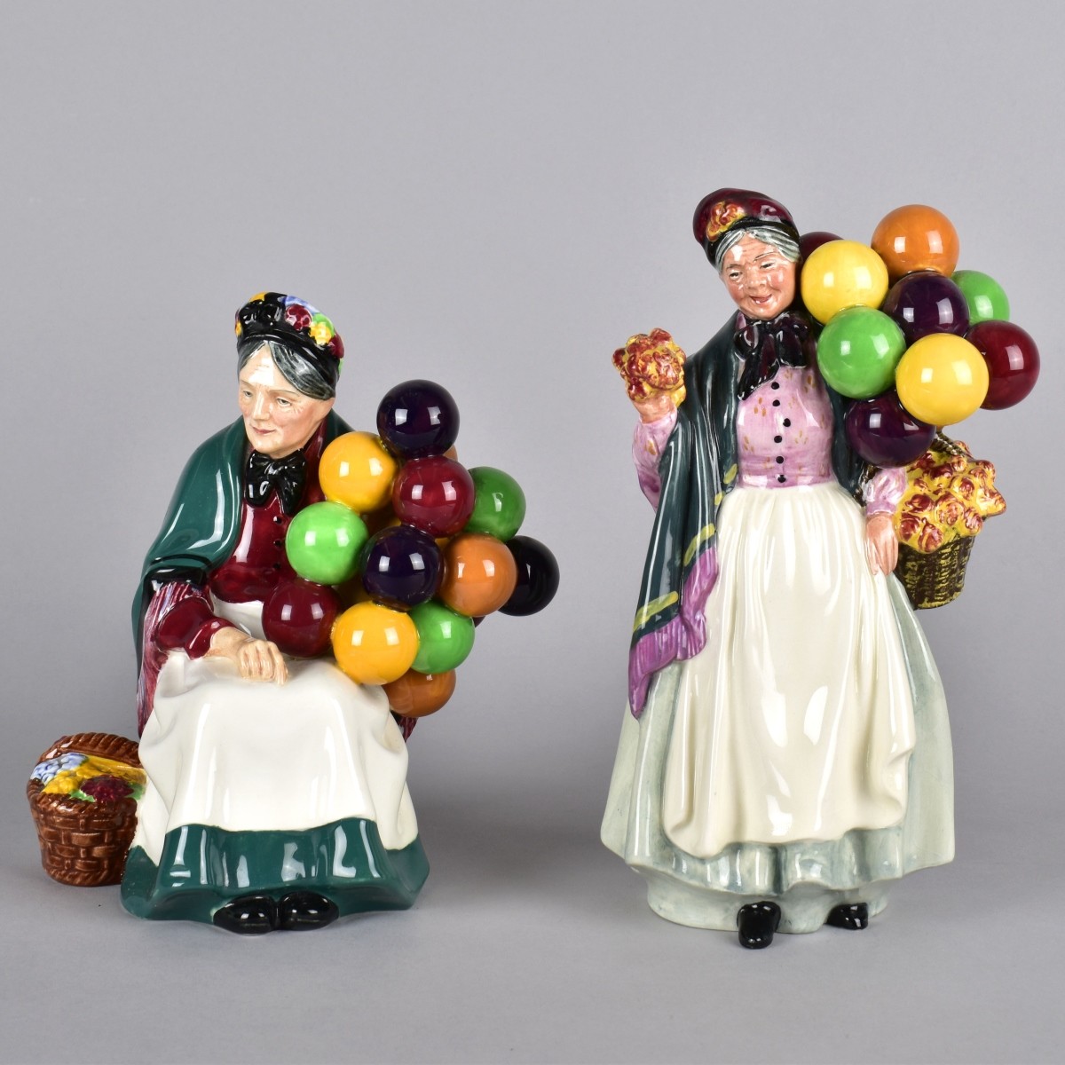 Two Royal Doulton Balloon Sellers