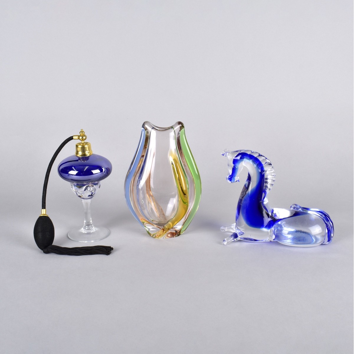 Three Vintage Art Glass Tableware