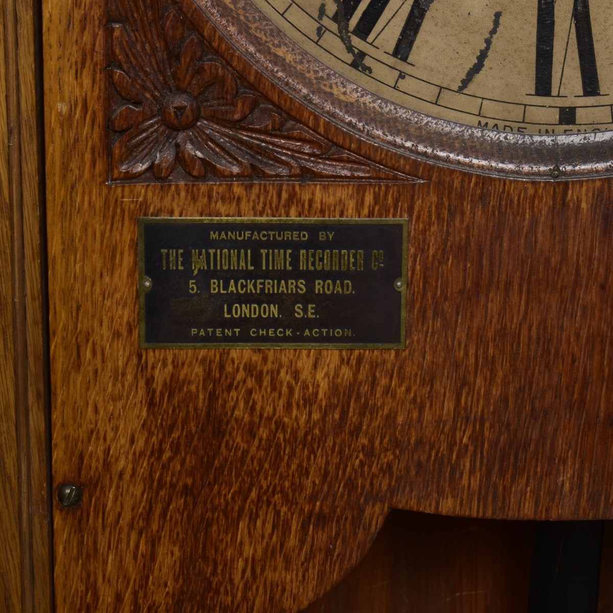 Antique National Time Recorder Co Ltd. Clock