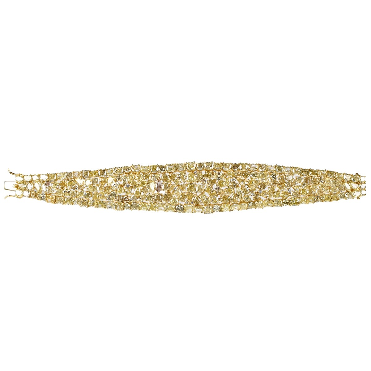 Fancy Yellow Diamond and 18K Bracelet