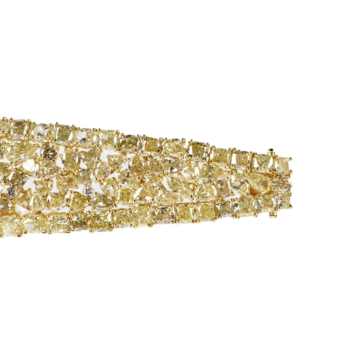 Fancy Yellow Diamond and 18K Bracelet