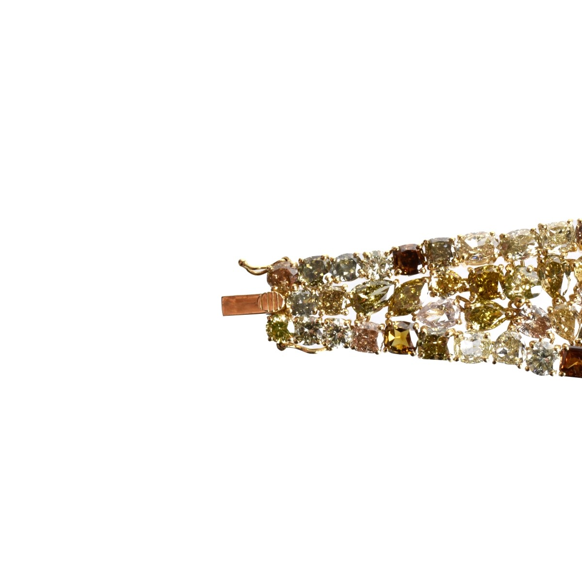 Fancy Multi-color Diamond and 18K Bracelet