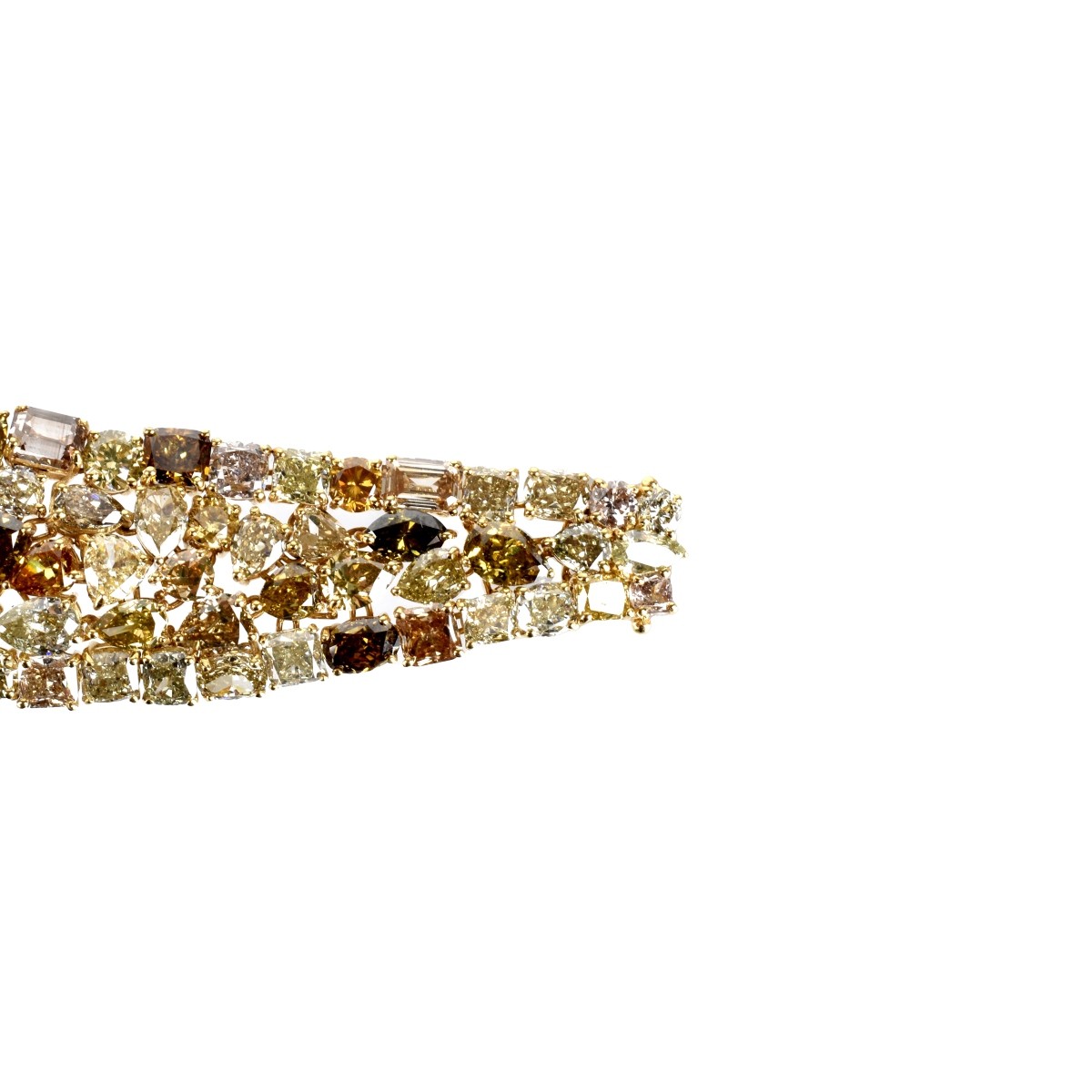 Fancy Multi-color Diamond and 18K Bracelet