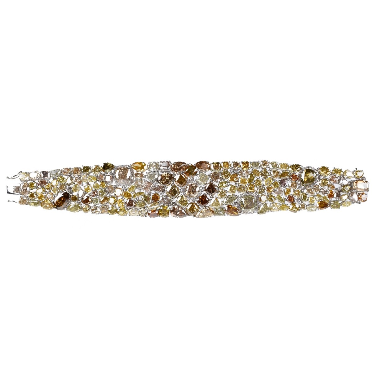 Fancy Multi-color Diamond and 18K Bracelet