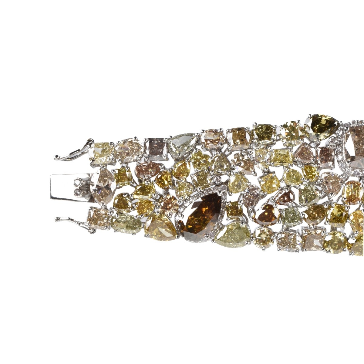 Fancy Multi-color Diamond and 18K Bracelet