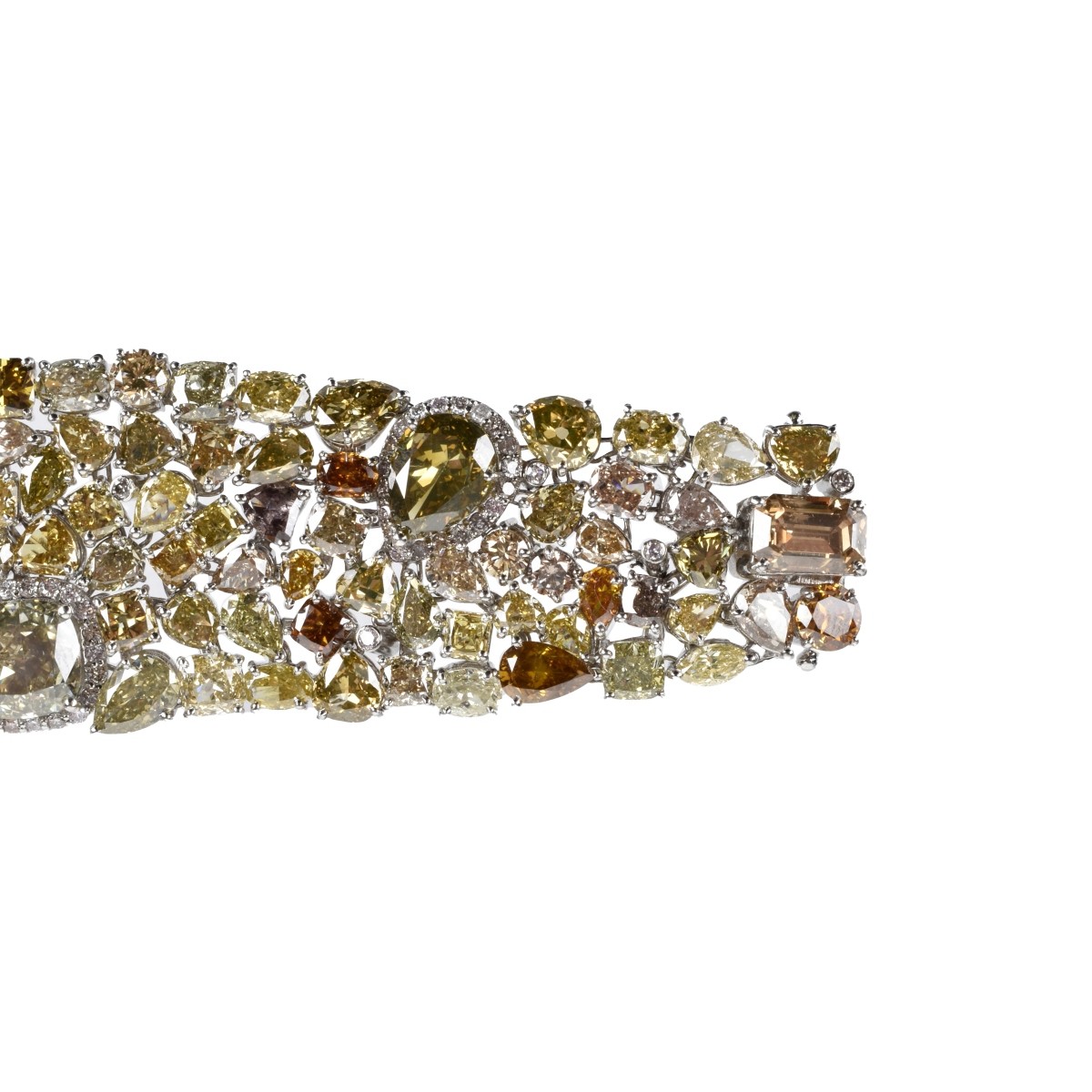 Fancy Multi-color Diamond and 18K Bracelet