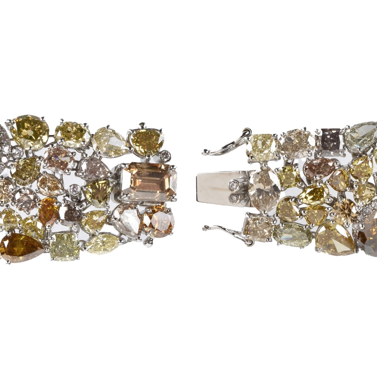 Fancy Multi-color Diamond and 18K Bracelet