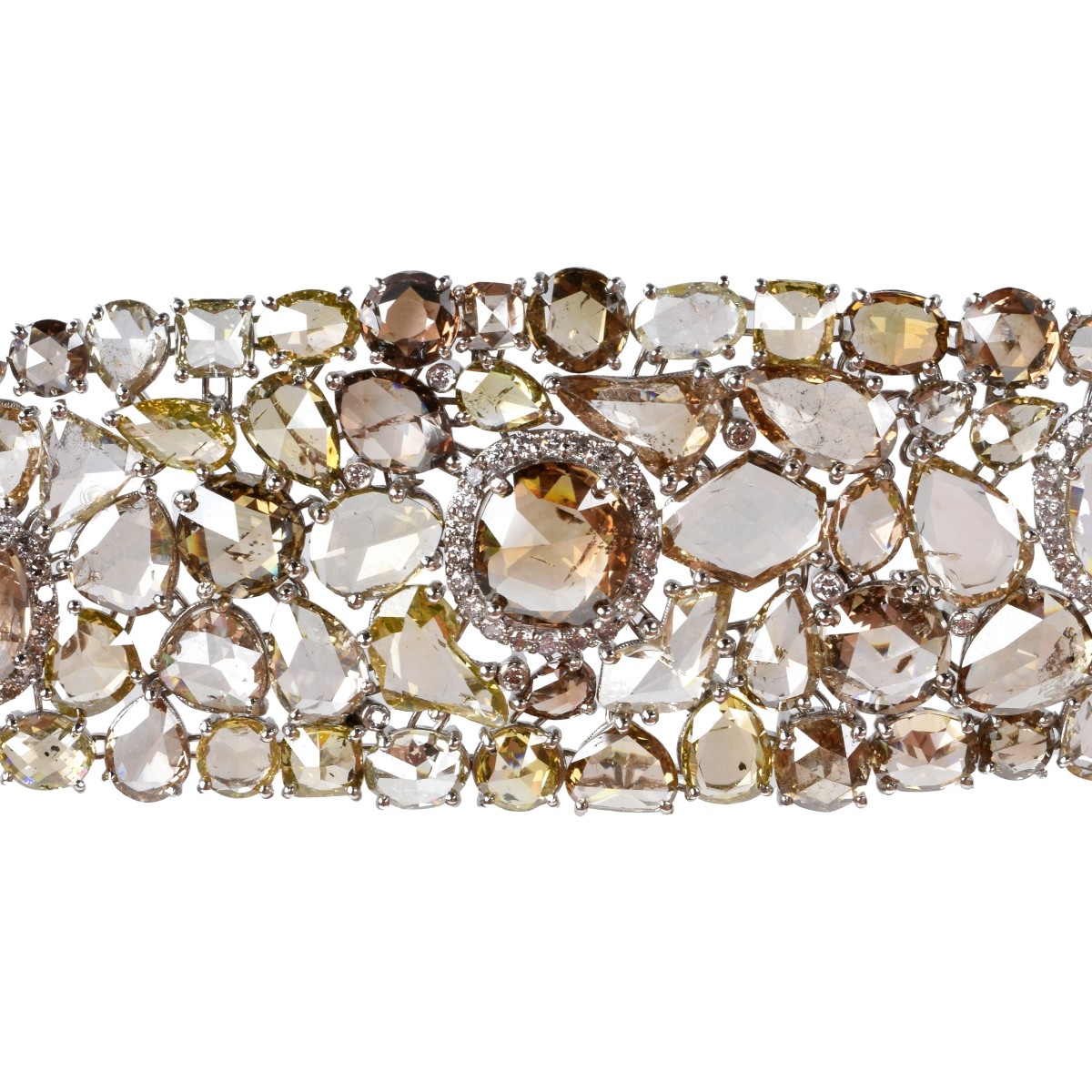 Fancy Multi-color Diamond and 18K Bracelet