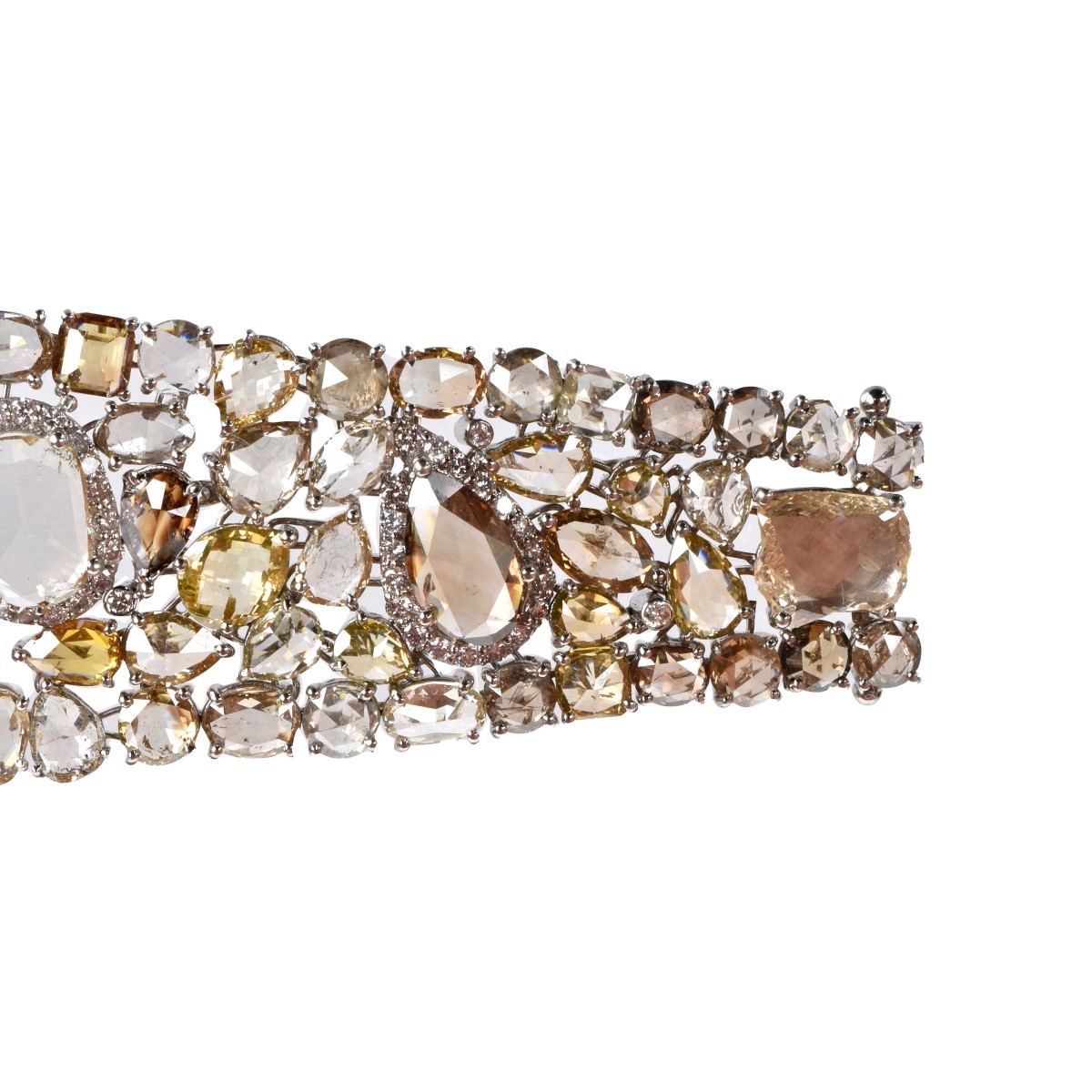 Fancy Multi-color Diamond and 18K Bracelet