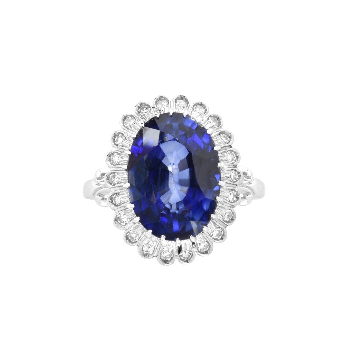 Sapphire, Diamond and 18K Ring