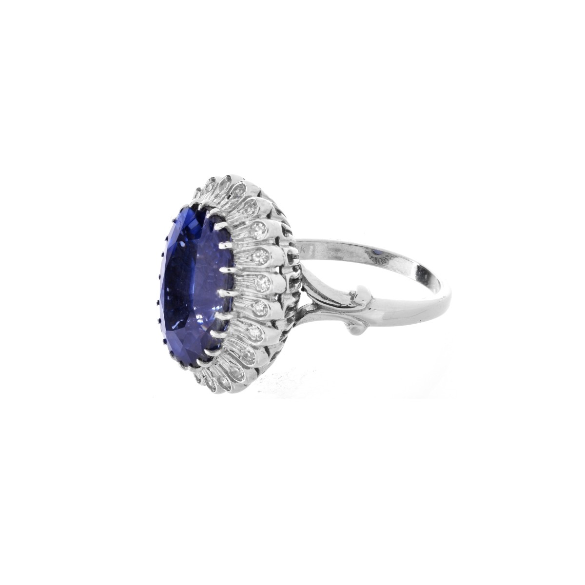 Sapphire, Diamond and 18K Ring