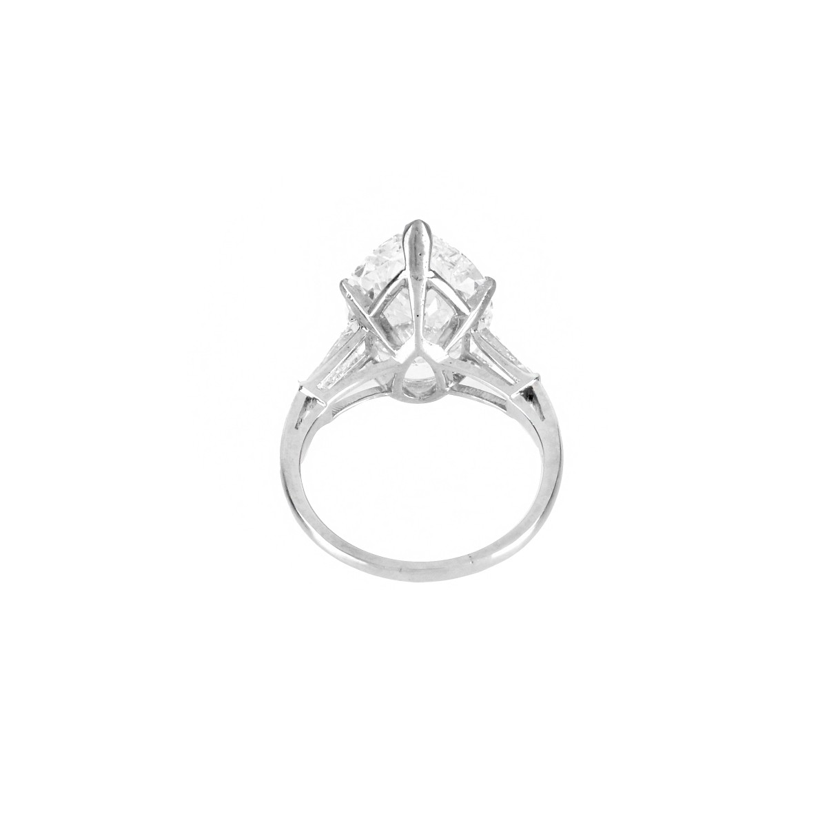 GIA 5.93ct Diamond and Platinum Ring