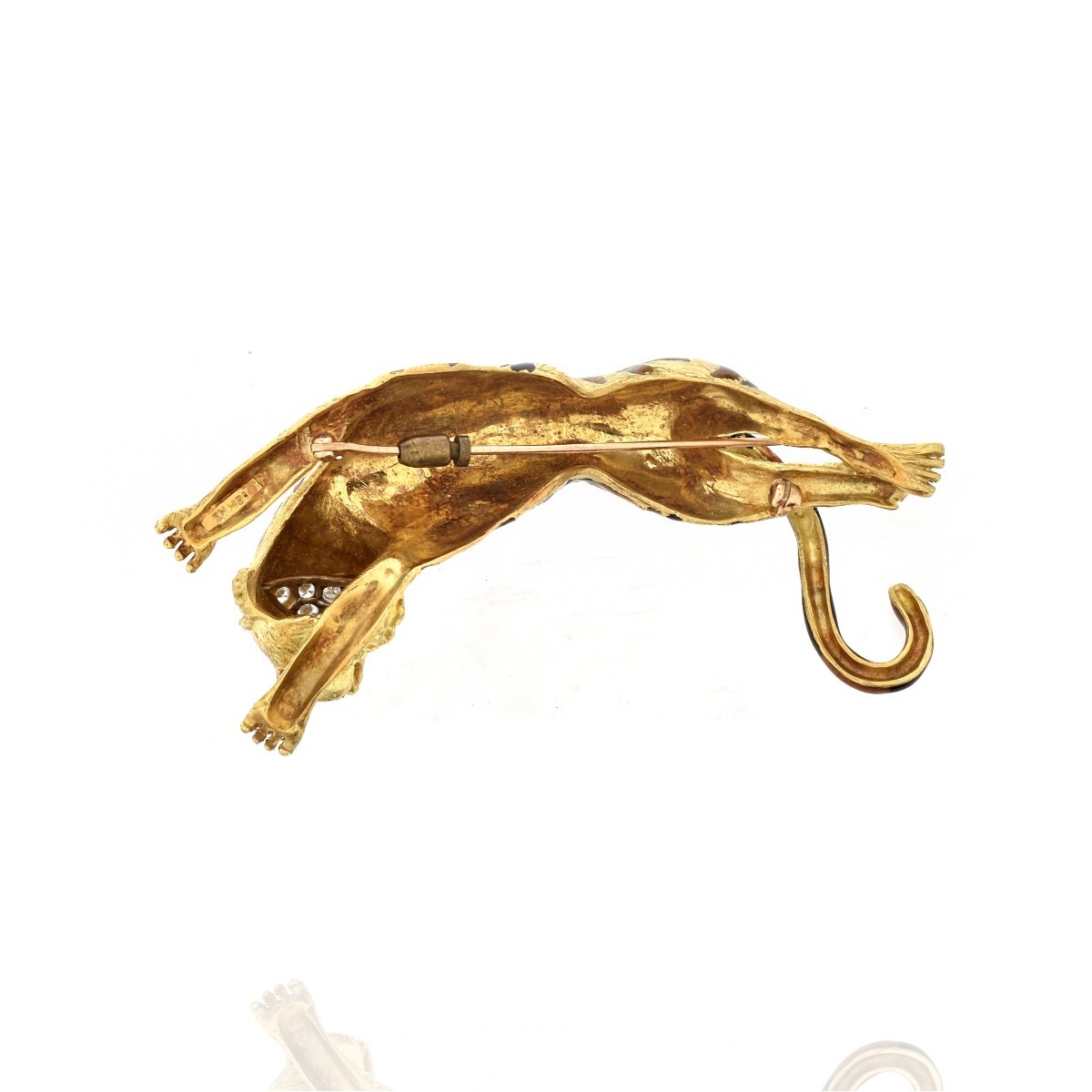 18K Tiger Brooch