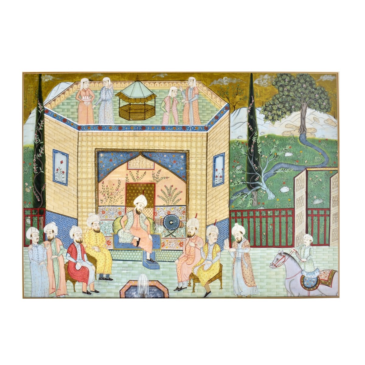 Large 20th C. Persian Mughal Painting