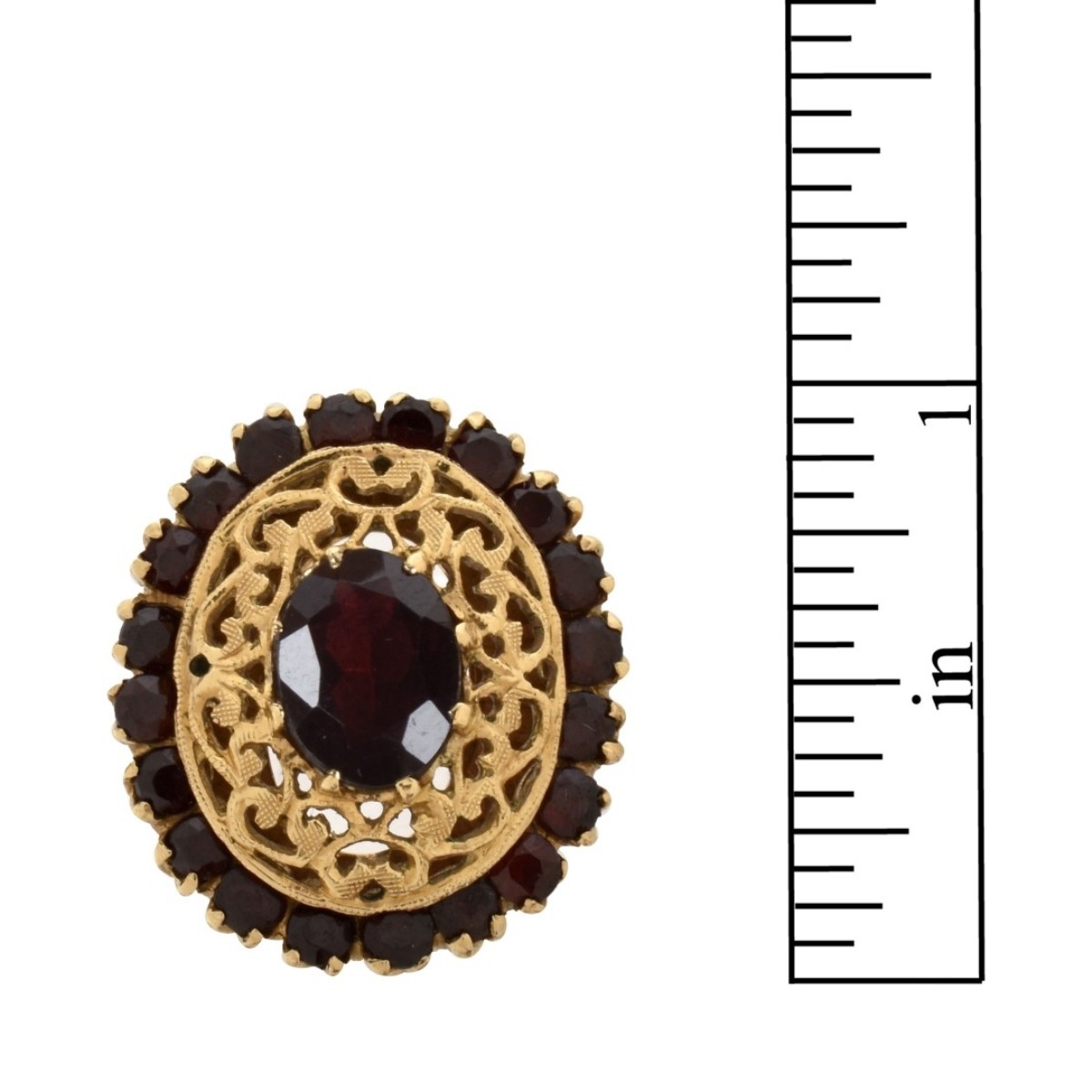 Garnet and 18K Ring