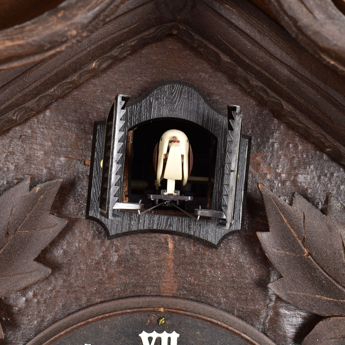 Vintage Carved Black Forest Clock