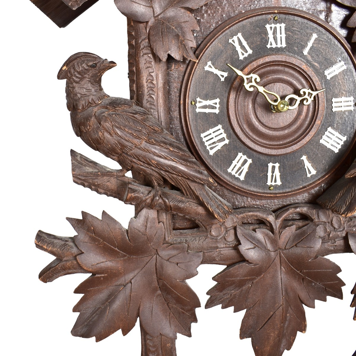 Vintage Carved Black Forest Clock