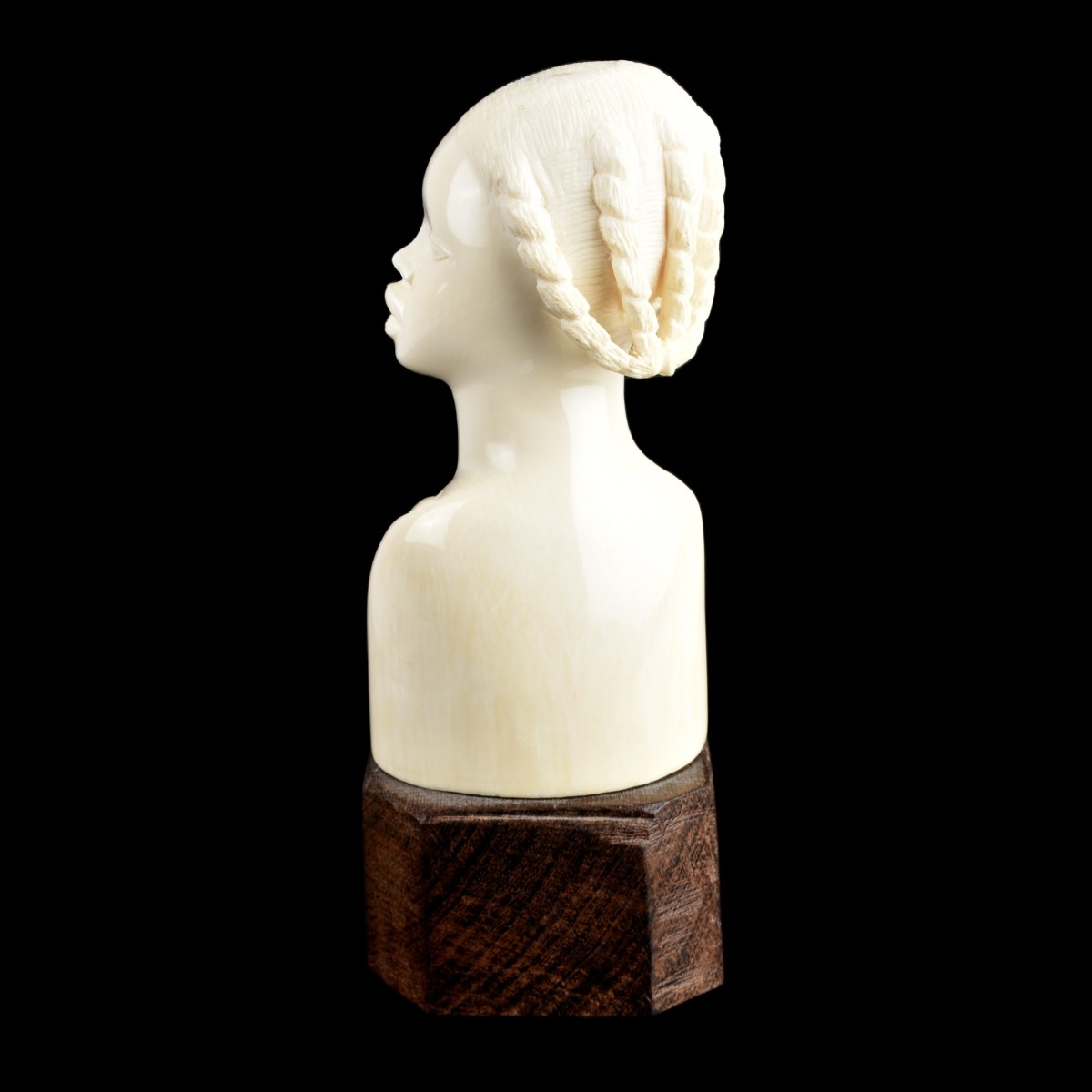 Antique African Carved Bust of a Woman