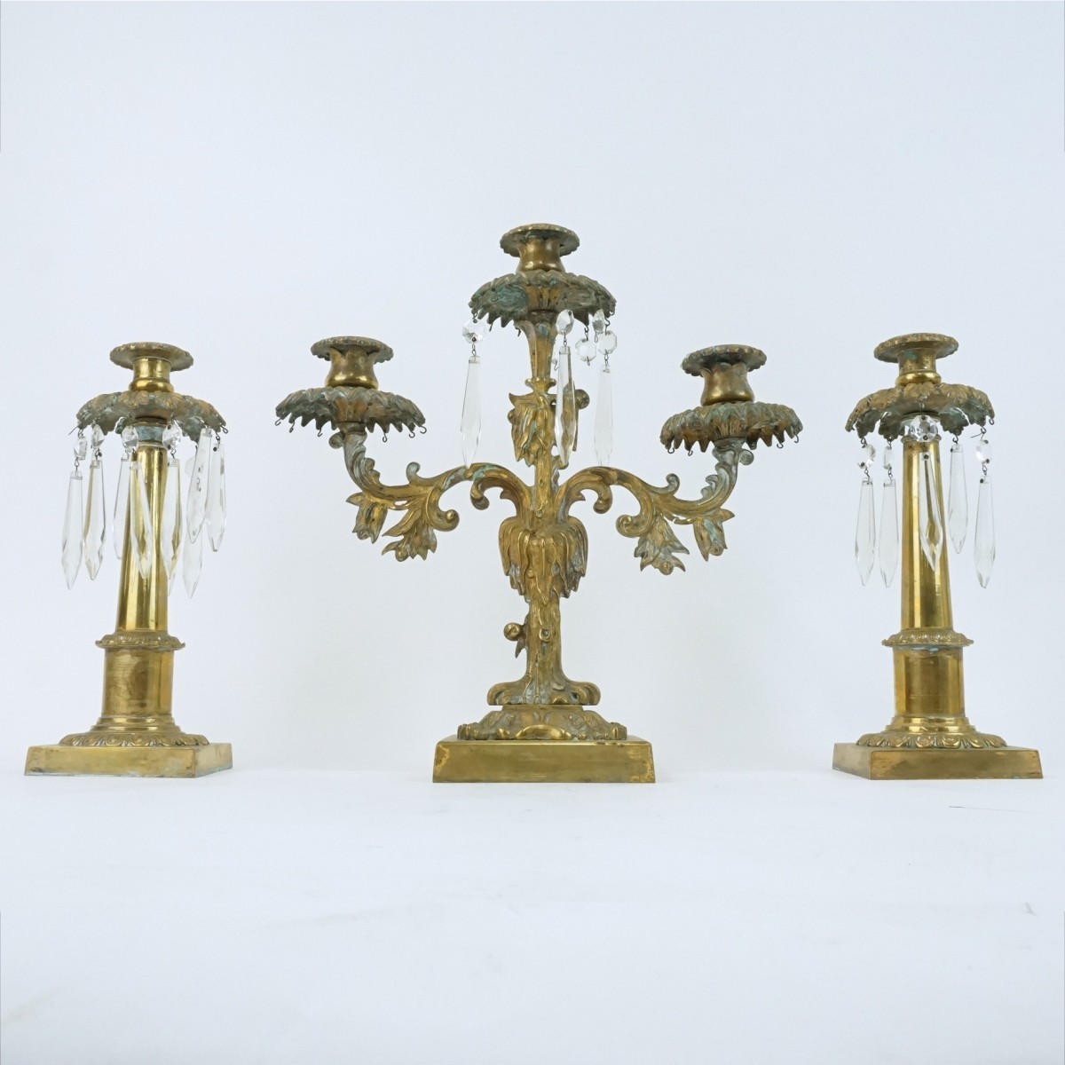 Bronze Candelabra Garniture Set