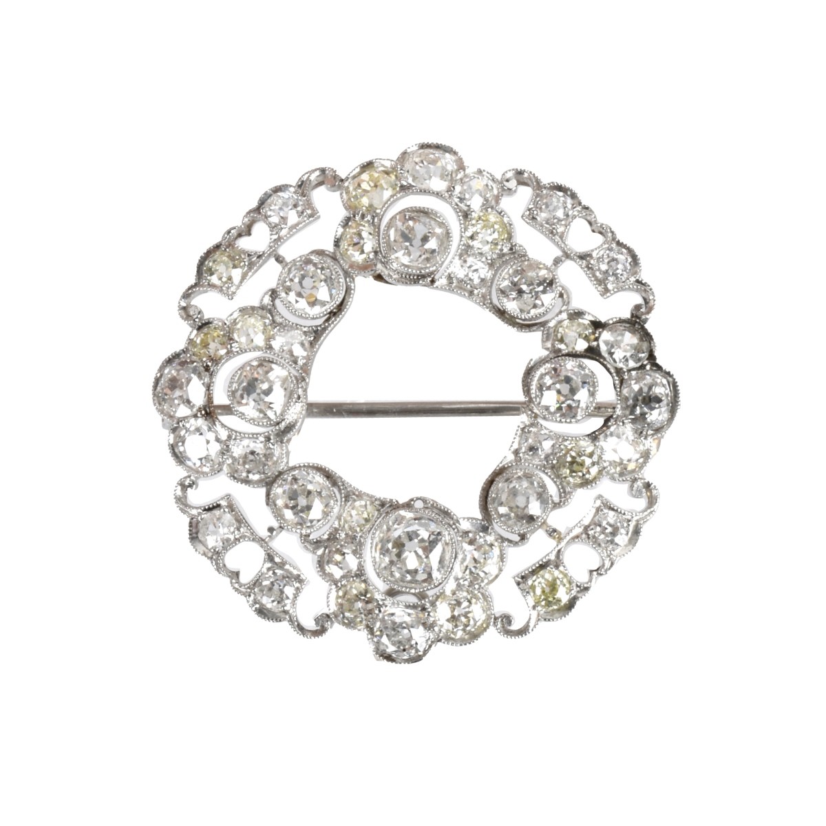 Diamond and Platinum Pendant / Brooch