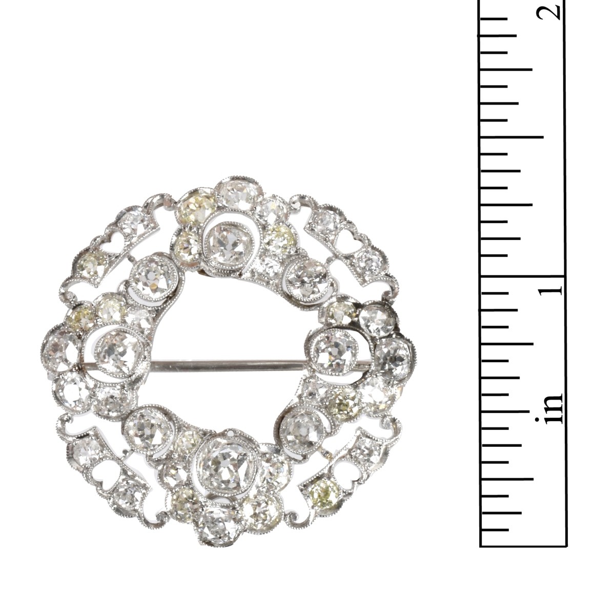 Diamond and Platinum Pendant / Brooch