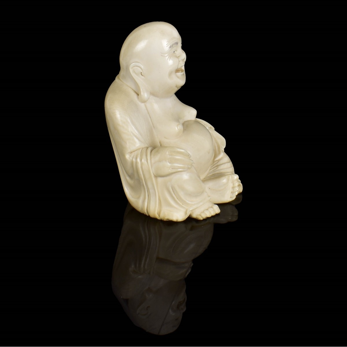 Antique Chinese Happy Buddha Figurine