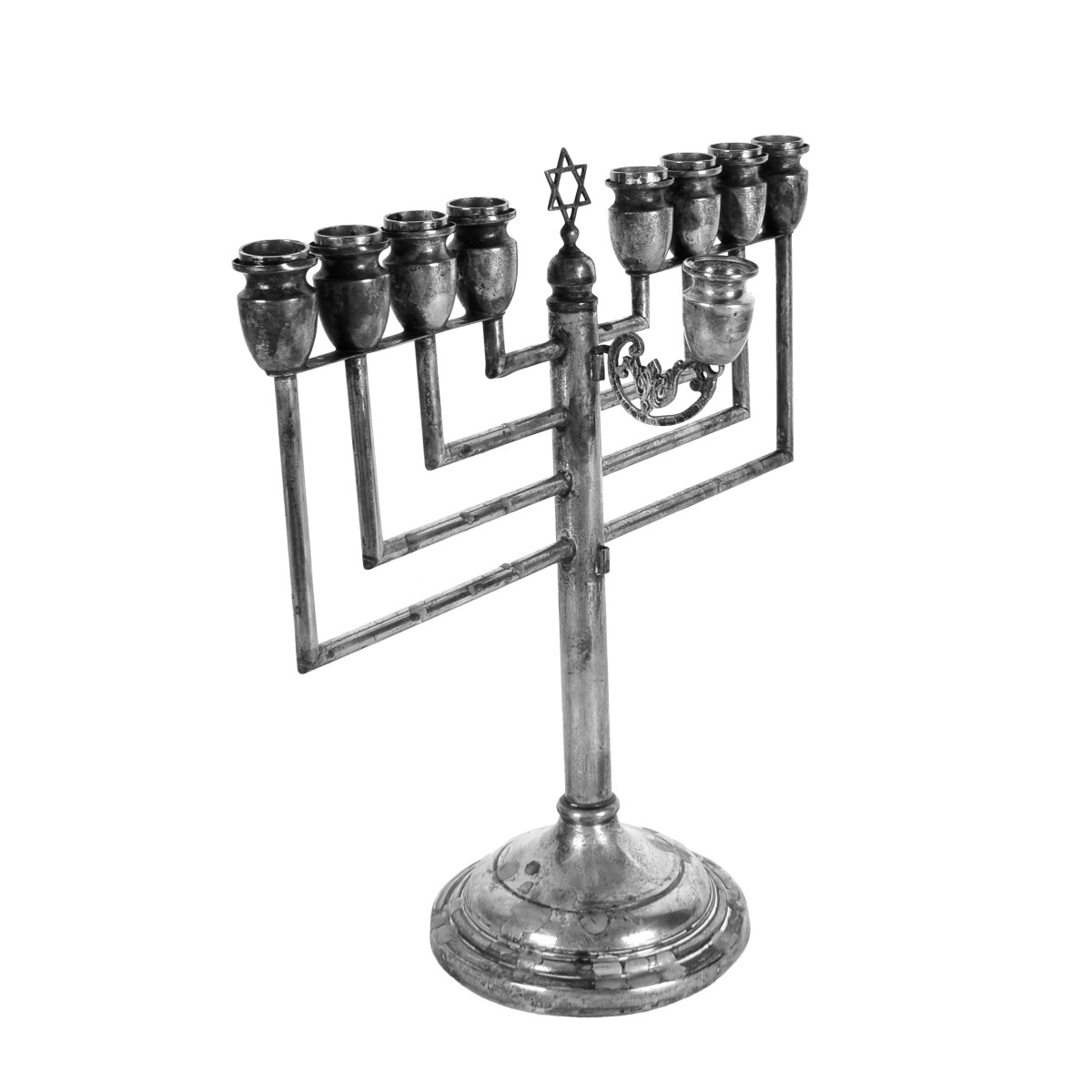 Vintage Judaica Sterling Menorah