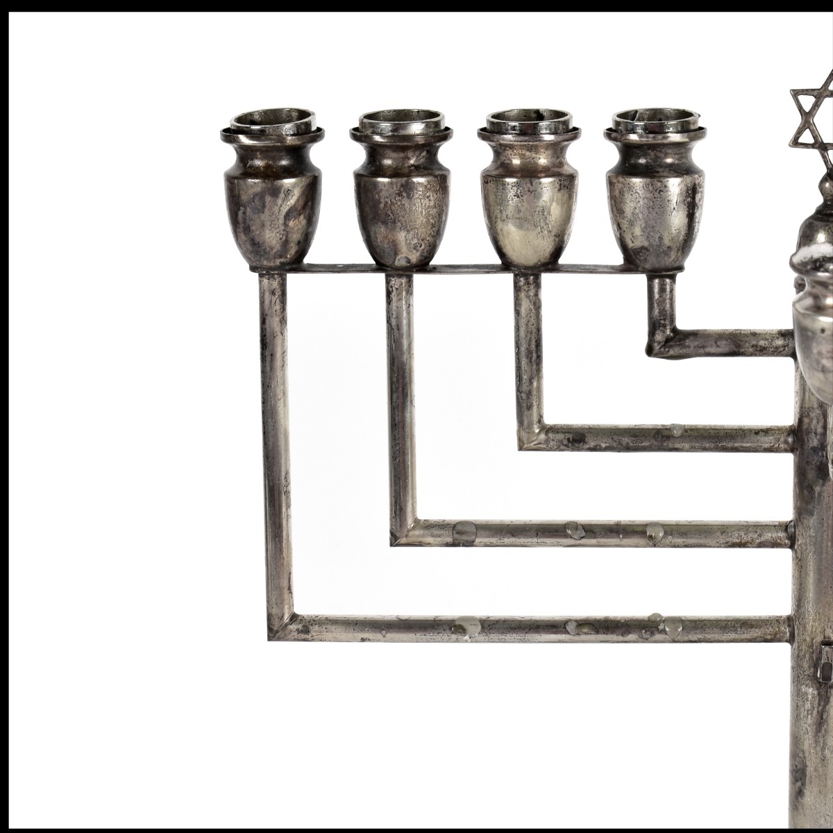 Vintage Judaica Sterling Menorah