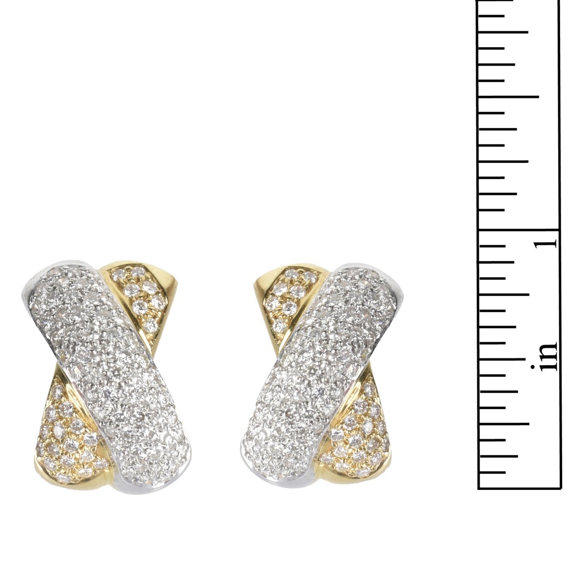 Diamond and 18K Earrings