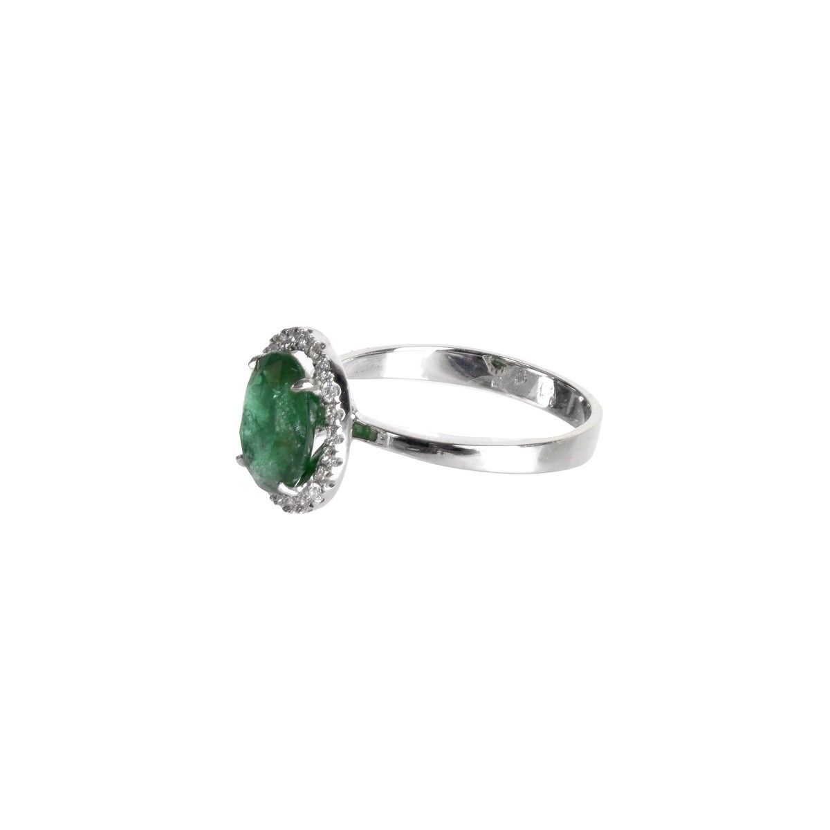 Emerald, Diamond and 18K Ring