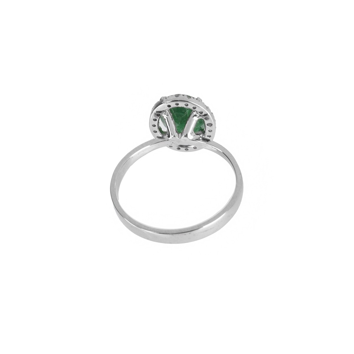 Emerald, Diamond and 18K Ring