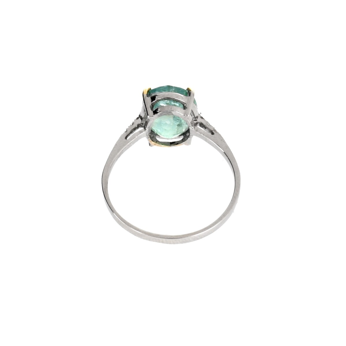 Emerald, Diamond and 18K Ring