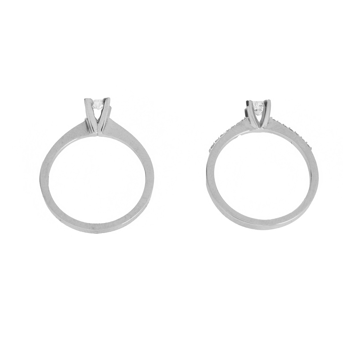 Two Diamond and 14K Rings