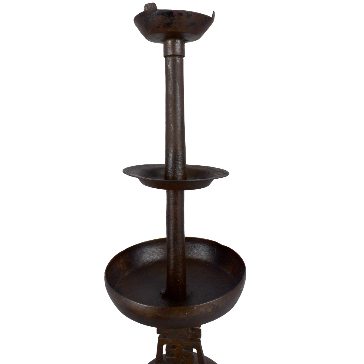 Chinese Wrought Iron Oil Lamps