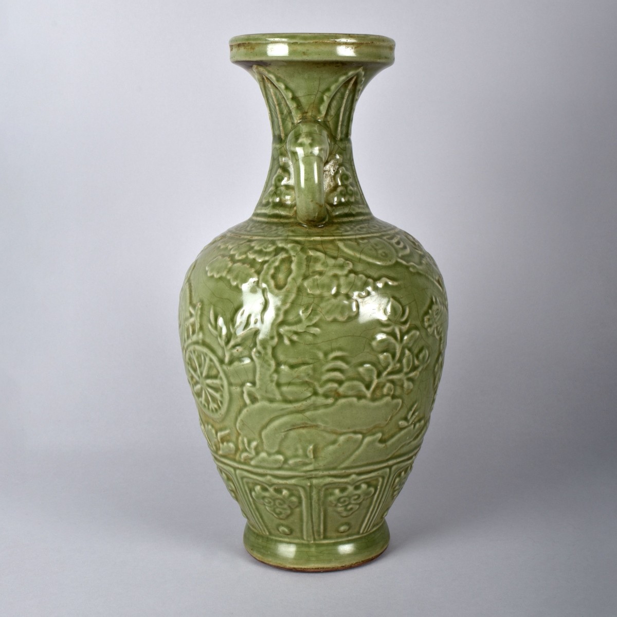 Large Chinese Green Celadon Porcelain Vase