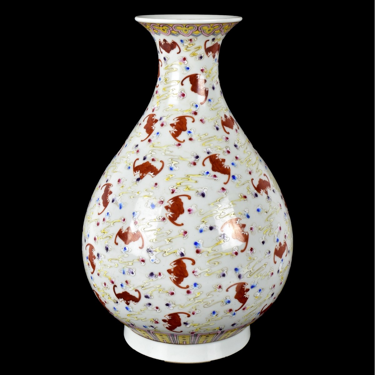 Large Chinese Pear-Shaped Porcelain Vase