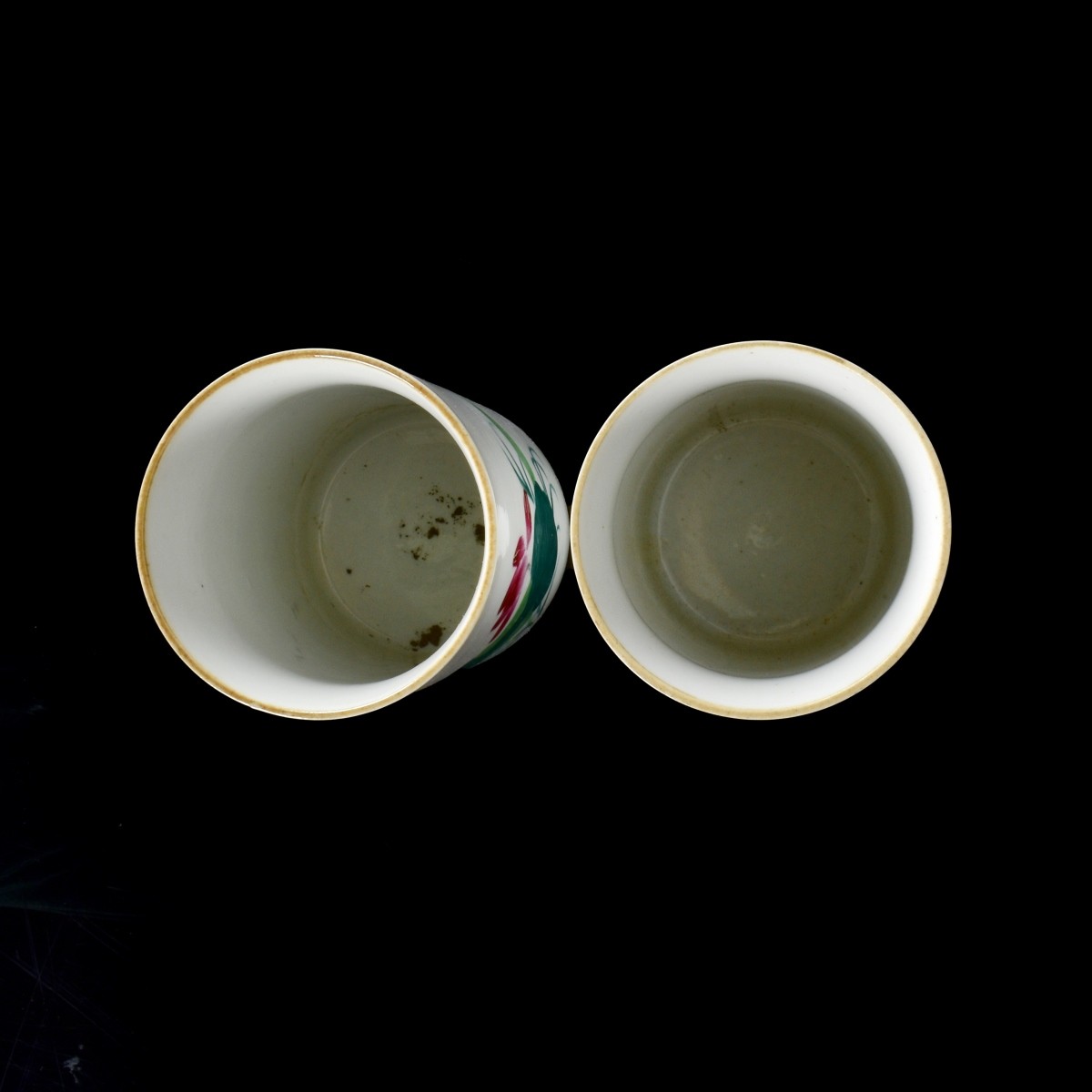 Two Chinese Porcelain Brush Washers